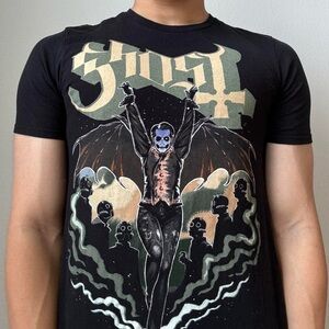 Ghost Death Metal Band Black Graphic T-Shirt